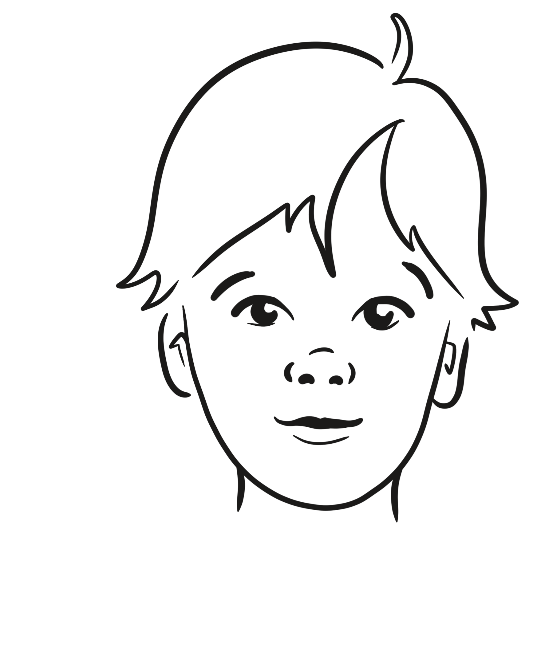 Gezeichnetes Gesicht von Moritz, der die Inspiration von Kraeutermichel ist.